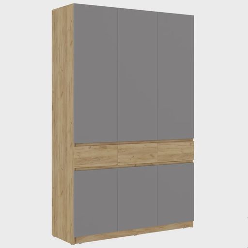 Трёхстворчатый шкаф «Бостон ШК-002», серый